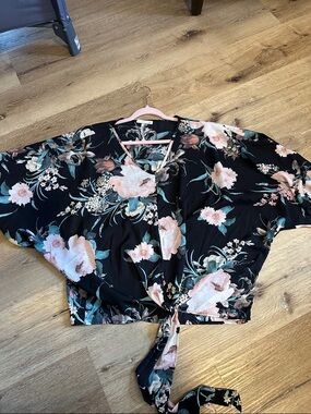 10. Black Floral Top